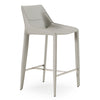 Modrest Halo Modern Light Grey Saddle Leather Counter Stool Model VGYF-BS1113-LTGR-CS