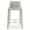 Modrest Halo Modern Light Grey Saddle Leather Counter Stool Model VGYF-BS1113-LTGR-CS