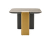 Modrest Harold Modern Black & Brushed Gold Oak Square Coffee Table Set Model VGHB467E2-467B