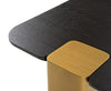 Modrest Harold Modern Black & Brushed Gold Oak Square Coffee Table Set Model VGHB467E2-467B