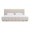 Eastern King Modrest Harris Modern Off-White Fabric Bed