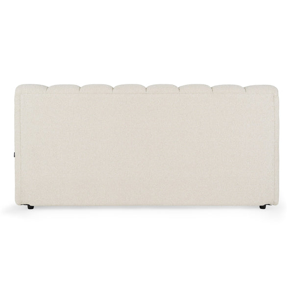 Harris Modern Off-White Fabric Bed