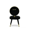 Modrest Haswell Glam Black Velvet Accent Chair (Set Of Two) Model VGMFMC-479-BLK-CH