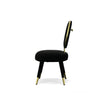 Modrest Haswell Glam Black Velvet Accent Chair (Set Of Two) Model VGMFMC-479-BLK-CH