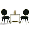 Modrest Haswell Glam Black Velvet Accent Chair (Set Of Two) Model VGMFMC-479-BLK-CH
