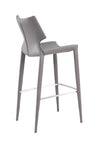 Hayes Modern Grey Eco-Leather Bar Stool (Set of 2)