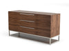 Modrest Heloise Contemporary Walnut & Stainless Steel Dresser Model VGBBMC1502-DRS