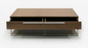Modrest Heloise Modern Walnut And Stainless Steel Coffee Table Model VGBB-MK1502-CT