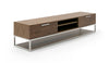 Modrest Heloise Modern Walnut And Stainless Steel Tv Stand Model VGBB-MK1502-TV