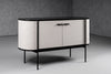 Modrest Hobart Modern Beige Fabric & Black Metal Buffet Model VGDWJ9743--BEI-BUF