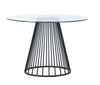 Modrest Holly Modern Round Clear Glass And Black Dining Table Model VGFH-257012-CB-DT