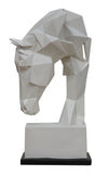 Modrest Horse Geometric White Sculpture Model VGTHDS0071-HORSE
