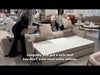 ACME Irina Beige Fabric Sofa with Sleeper Storage & 4 Pillows Model LV03110