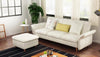 Divani Casa Jeremiah Modern Ivory Fabric Sofabed & Ottoman With Storage Model VGKNI3062-IVY