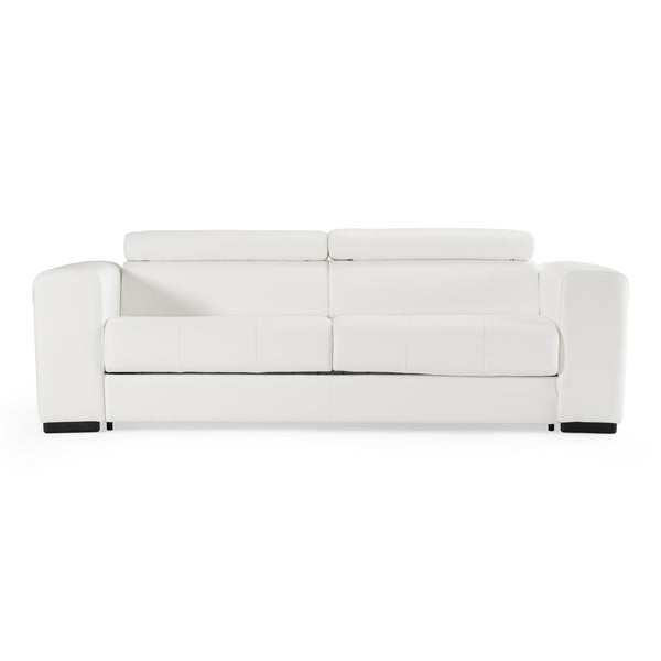 Icon Modern Italian White Leather Sofa Bed