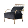 Divani Casa Ignacio Glam Black Velvet & Gold Accent Chair Model VGMFOC-2211-BLK-CH