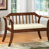 Furniture of America Derby Dark Oak/Beige Cottage Bench Model CM-BN6681
