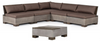 Modrest Delaware Modern Concrete Modular Small Sectional Sofa Set With Square Coffee Table Model VGLB-RIVI-SQR-SET2