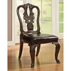 Furniture of America Bellagio Brown Cherry/Dark Brown Traditional Wooden Side Chair (2/Box) Model CM3319W-SC-2PK