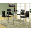 Furniture of America Kona Black Contemporary Counter Ht. Chair (2/Box) Model CM8320BK-PC-2PK