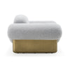 Divani Casa Imagine Contemporary Grey Fabric & Antique Brass Accent Chair Model VGFA-CE2014