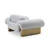 Divani Casa Imagine Contemporary Grey Fabric & Antique Brass Accent Chair Model VGFA-CE2014