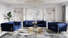 Divani Casa Sheila Modern Dark Blue Fabric Sofa Set Model VGCA1346-BLU