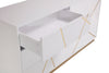 Modrest Nixa Modern Wide White And Gold Dresser Model VGVCJ1909-D-WHT-1-W
