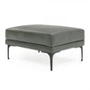Divani Casa Jacoba Modern Dark Grey Leather Rectangular Ottoman Model VGKK-KF-2620-ROT-DKG