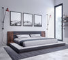 Queen Nova Domus Jagger Modern Dark Grey & Walnut Bed Model VGMABR-55-BED-Q