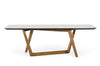 Modrest James Contemporary Walnut & White Dining Table Model VGCSDT-19078-WAL-DT