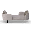 Divani Casa Jamie Glam Light Grey Fabric Two Seater Chaise Model VGODZW-21014-A0-GRY-L