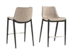 Modrest Jane Modern Tan & Black Counter Stool (Set Of 2) Model VGHR5361C-BRN
