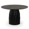 Modrest Jenna Modern Black Marble & Black Mango Round Dining Table Model VGBR-SBA-4227-BLK