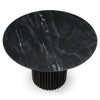 Modrest Jenna Modern Black Marble & Black Mango Round Dining Table Model VGBR-SBA-4227-BLK