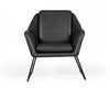 Modrest Jennifer Industrial Dark Grey Eco Leather Accent Chair Model VGBNEC-090-DKGRY