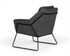 Modrest Jennifer Industrial Dark Grey Eco Leather Accent Chair Model VGBNEC-090-DKGRY