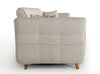 Divani Casa Jeremiah Modern Ivory Fabric Sofabed & Ottoman With Storage Model VGKNI3062-IVY