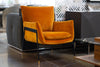 Divani Casa Joseph Modern Orange Fabric Accent Chair Model VGKKKF.A002-ORG