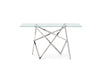 Modrest Hawkins Modern Glass & Stainless Steel Console Table Model VGVCK129