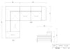 Divani Casa Quebec Modern Light Grey Eco Leather Right Facing Sectional Sofa Model VGKNK8488-ECO-LTGRY