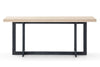 K8963 Sample Natural Oak + Black Metal Console Table