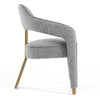 Modrest Kasem Modern Grey Fabric & Gold Dining Chair Model VGMF-D1204-GRY