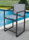 Renava Kayak Modern Dark Charcoal Outdoor Counter Stool Model VGGERH-AGEAN-BS-CTR-GRY-1
