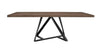 Modrest Keanna Modern Industrial Walnut & Black Dining Table Model VGEWF2208DA-WAL-DT
