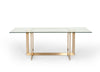 Modrest Keaton Modern Glass & Brass Dining Table Model VGVCT8961-G