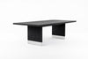 Modrest Kenda Modern Black Ash & Stainless Steel Dining Table Model VGVCT2355-BLK
