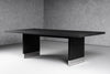 Modrest Kenda Modern Black Ash & Stainless Steel Dining Table Model VGVCT2355-BLK