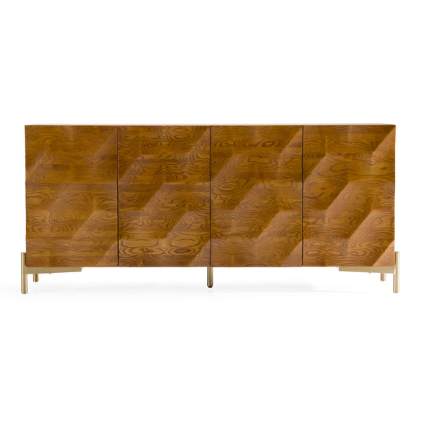 Killeen Modern Gold + Walnut Buffet