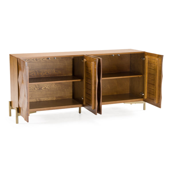 Killeen Modern Gold + Walnut Buffet